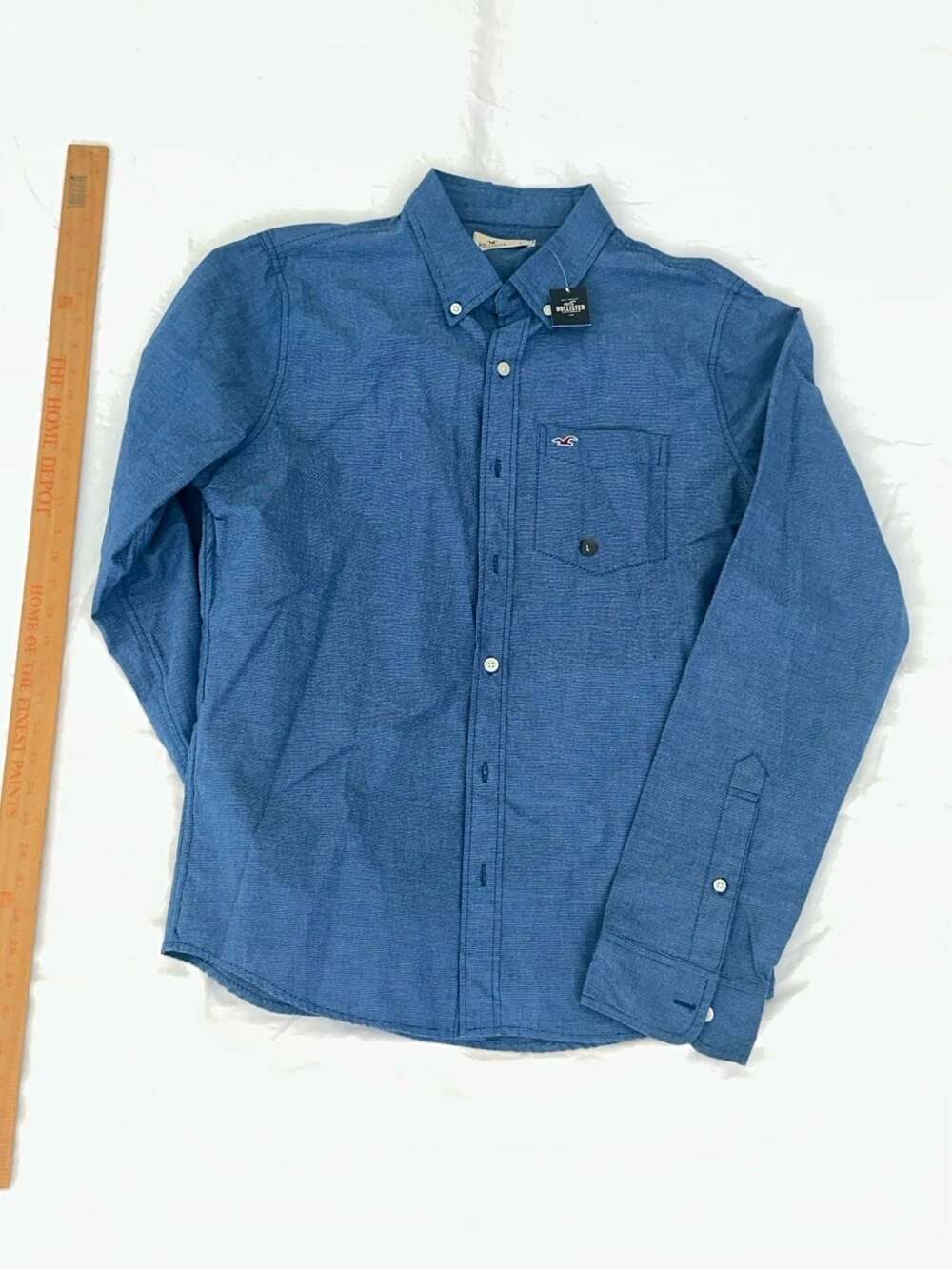 Hollister Long Sleeve Button Down Shirt Size L Blue